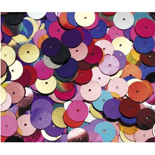 Sequins 10mm Flat Assorted Pack (1000) (SM301)
