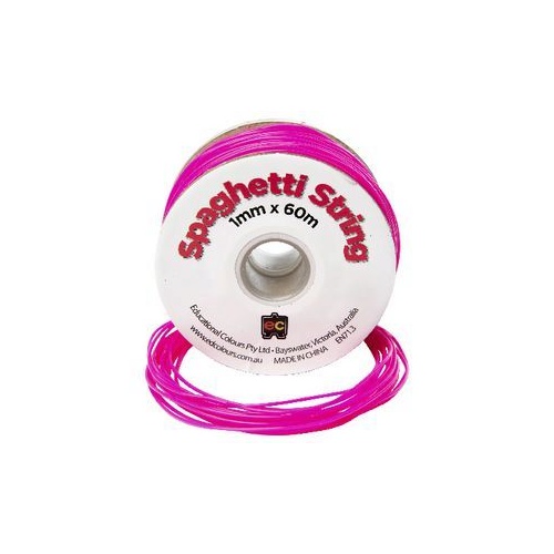 Spaggetti String Fluro Pink 1mm x 60mm