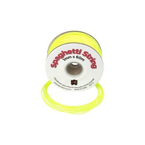 Spaggetti String Fluro Yellow 1mm x 60mm