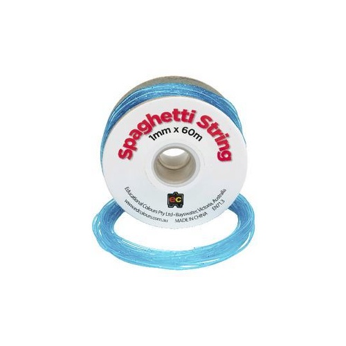 Spaggetti String Glitter Sea Blue 1mm x 60mm
