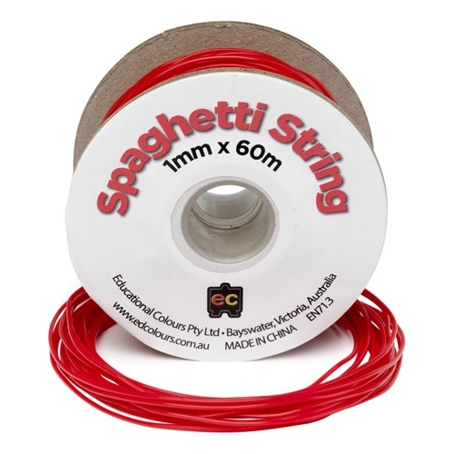 Spaggetti String Red 1mm x 60mm