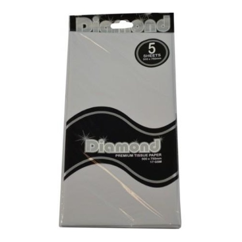 Tissue Paper Diamond Grey 500 x 750mm 17gsm 5 Sheets