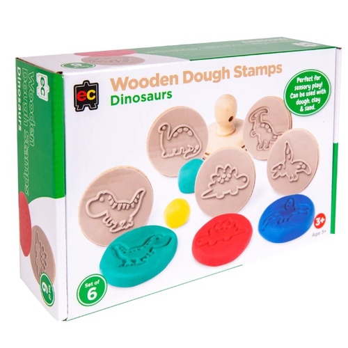 EC Wooden Dough Stamps - Dinosaurs Pack of 6