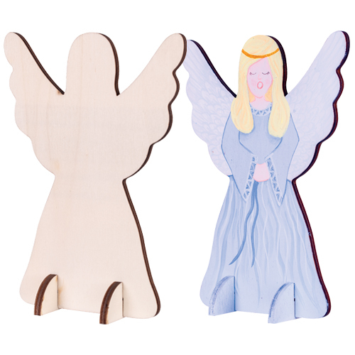 Wooden Standing Angel Pack 10 