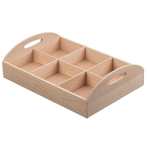 Wooden Tray 30.5 x 42.5cm with Compartments