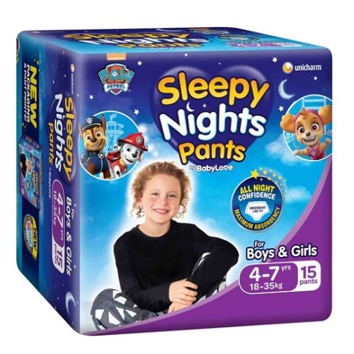BabyLove Sleep Nights 4-7 Yrs (18-35kg) Pack 15