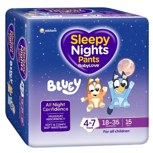 Babylove Sleepy Nights 4-7 Yrs (18-35 kg) Carton 60 ( 15 x 4)
