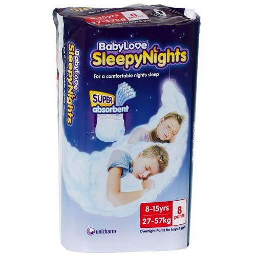 BabyLove Sleep Nights 8-15 Years 27-57 kg Unisex Pack 8
