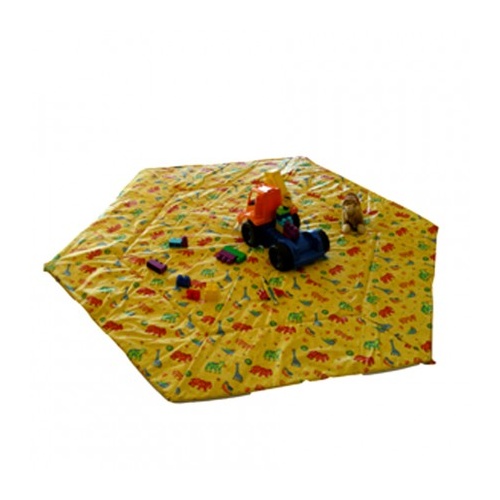 Hexagonal Playpen Mat Yellow Jungle