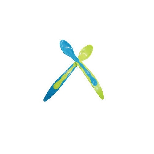 Num Num Flexible Spoon (BPA Free) Blue, Green or Pink Pack 2