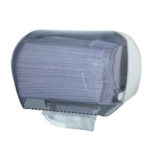 Combine Roll and Interleaved Hand Towel Dispenser With Universal Key D666T