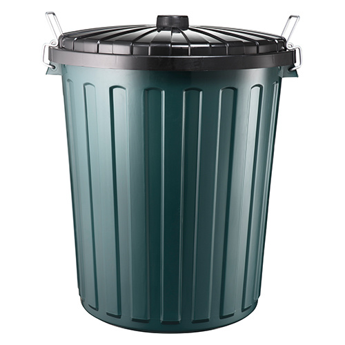 Edco Garbage Bin Plastic With Lid Green 55L