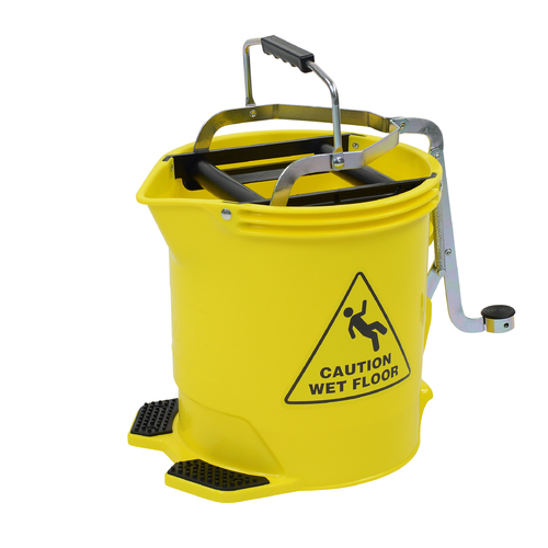 EDCO 15L Metal Wringer Bucket YELLOW