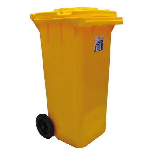 Edco Heavy Duty Wheelie Bin 120L Yellow
