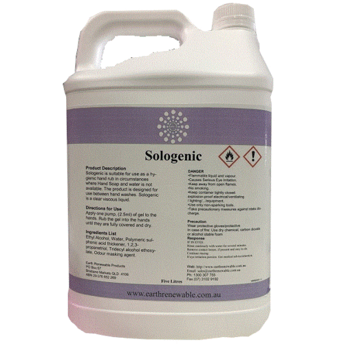 Hand Sanitiser Sologenic 5L