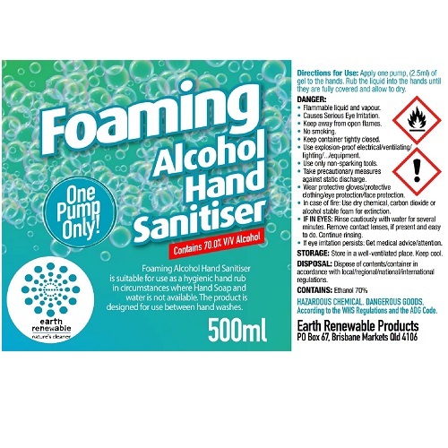 500ml FOAM Hand Sanitiser Carton (6)