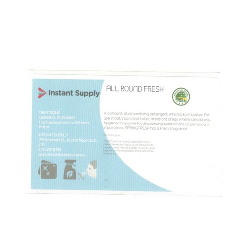 All Round Fresh Disnfectant Bottle Label (Label Only)