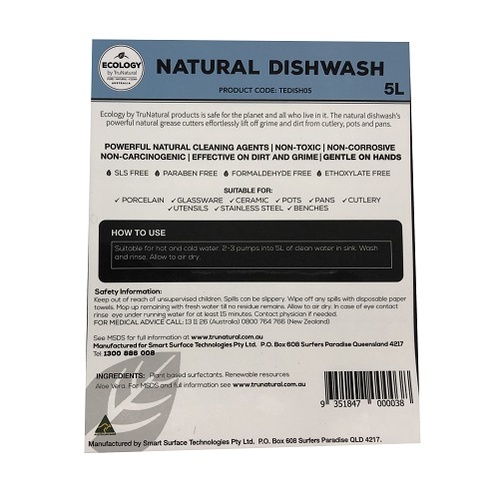 Natural Dish Wash Label (Ecology)