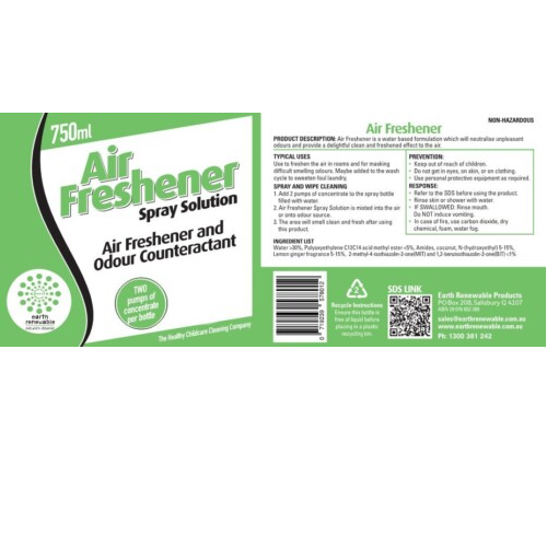 Air Freshener Label ER Only