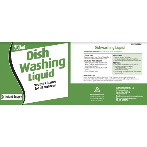 Dish Wash Liquid Label ER