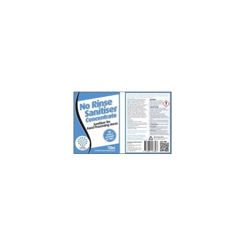 No Rinse Sanitiser Label ER