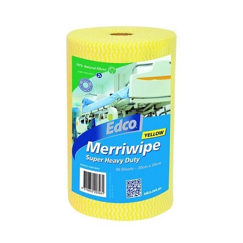MerriWipe Super Heavy Duty Wipes 45m Roll Yellow