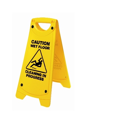 Oates Nonslip A Frame Caution or Wet Floor Sign Yellow (IW-101)