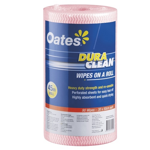  Oates Duraclean Wipes Roll 45m RED