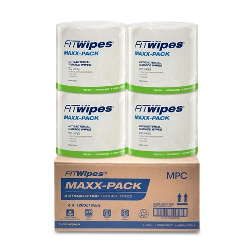 Antibacterial Surface Wipes WOW WIPES MAXX-Pack Carton ( 1200 x 4)