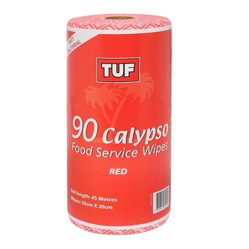 Calypso Food Service Wipes 90 Sheets RED