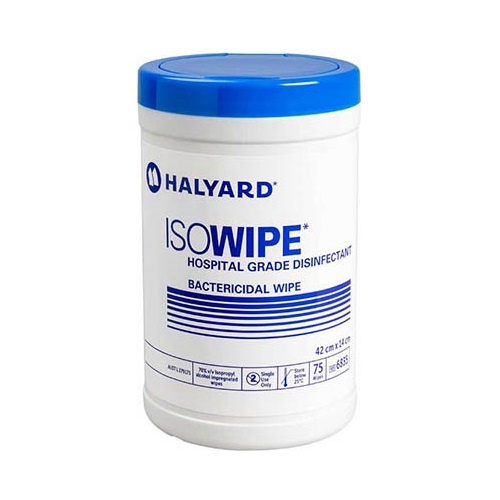 Halyard Isowipes Hospital Grade Disinfectant Tub 75