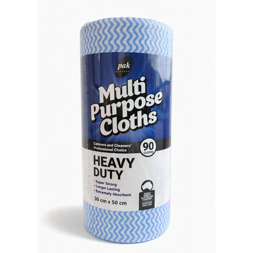 PAK Heavy Duty Wipes Blue 90 sheets ROLL (WIPEL-HD-BLUE)