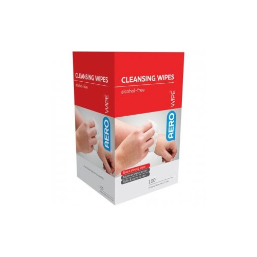 AeroWipe Alcohol Free Cleansing Wipes Box 100