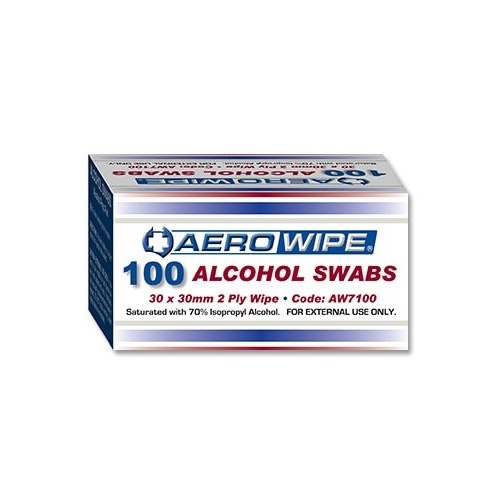 AERO Alcohol Swabs 30 x 30 mm (Box 100) 