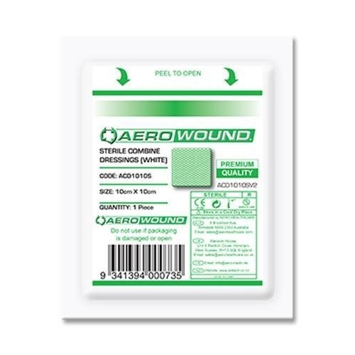 Sterile Combine Dressing 10cm x 10cm White 