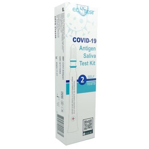PrePayment and No Cancellation ECOTEST Rapid Antigen Saliva COVID-19 Self Test Pack 2 