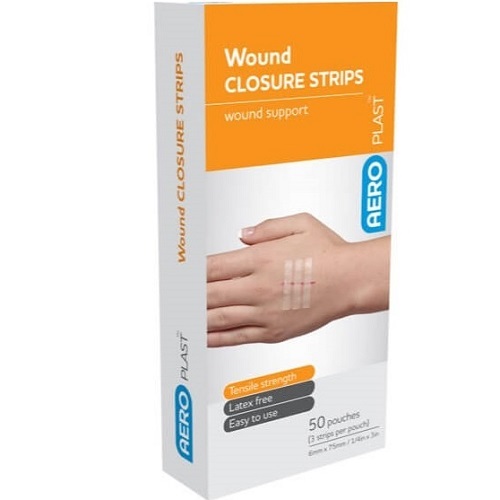 AERO Wound Closure Strips 6.4mmx76 mm Pack 3
