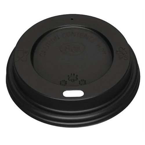 Black lids fts 8/12/16 oz Natural Brown Coffee Cups Sleeve 50 (12LIDB-P)