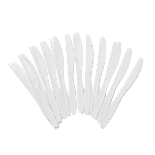 Disposable Plastic Knife White Pack 100