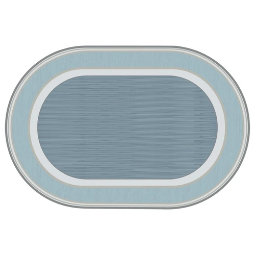 Blue Oval Carpet - 274 x 183cm