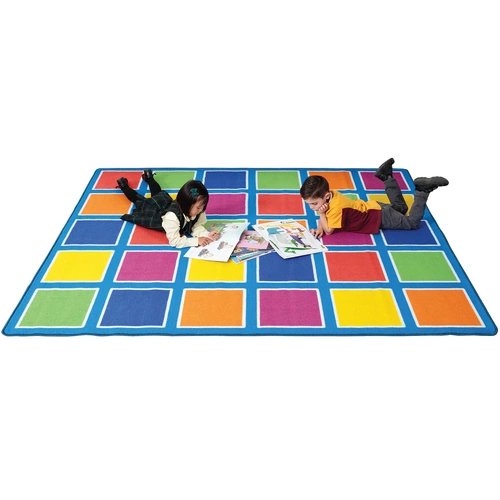 Colour Squares Placement Rug - 30 Squares 4m x 3m
