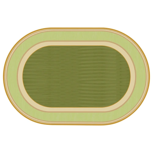 Green Oval Carpet - 274 x 183cm