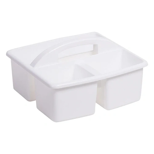 Small Plastic Caddy - White