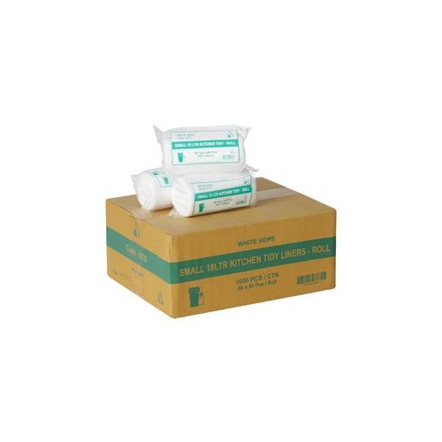 18L Small White Carton (Roll 50 x 20) - 1000 bags