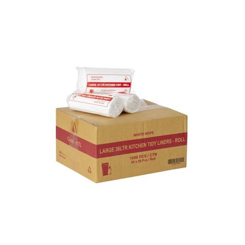 36L Large White Carton (Roll 50 x 20) - 1000 bags