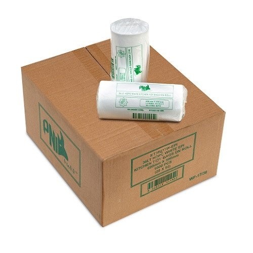 36L Bin Liners White 36L Carton 1000  ( 50 x 20) (KT36211W)