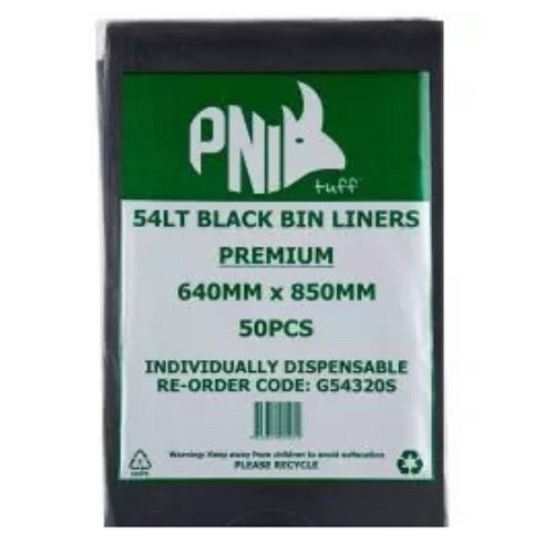 54L medium duty Black Pack 50 (G54320S)