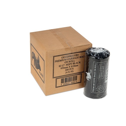 82L Black (Roll 50 x 4) G8222R - 200 bags
