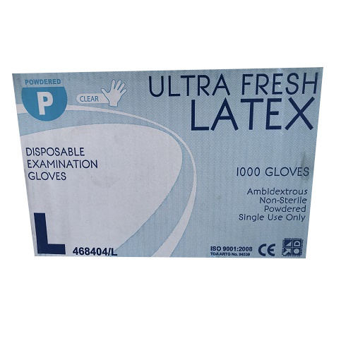 Latex Lightly Powdered Glove Large Ctn (Pk 100 x10)