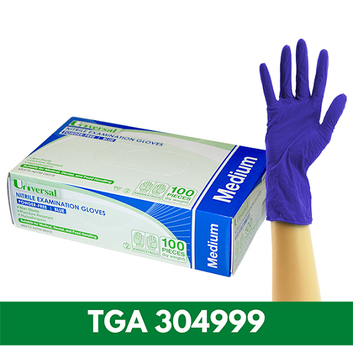 Nitrile (Latex Free) Glove Medium Ctn (10 x 100) ASTM Std